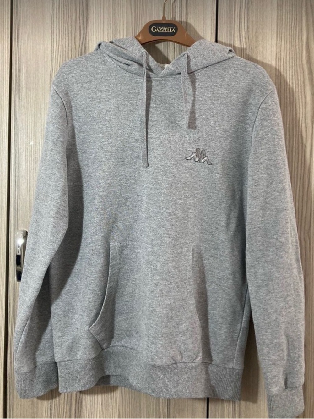 Kappa Grey Pullover Hoodie with Subtle Logo